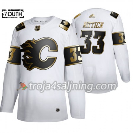 Calgary Flames tröja David Rittich 33 2019-2020 Adidas Golden Edition Vit Authentic - NHL Tröjor Barn Calgary Flames tröja David Rittich 33 2019-2020 Adidas Golden Edition Vit Authentic - NHL Tröjor Barn